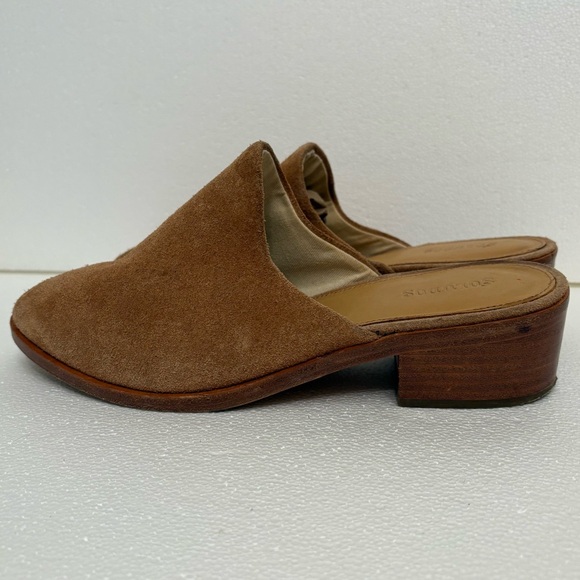 Soludos Tan Suede Venetian Mules Dize 9 - Picture 4 of 12